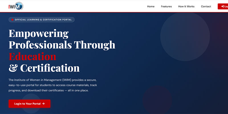 Institute of WIM - Laravel LMS Portal